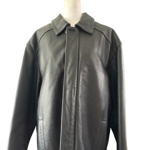 Danier Men’s Classic Black Leather Coat